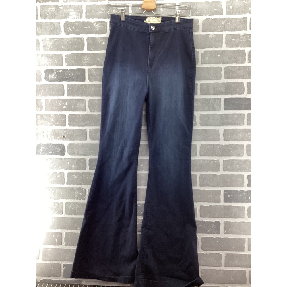 Altar'd State Defiance Dark Wash High Rise Flare Jeans 29/9 Bell Bottoms